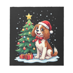 Funny Festive Dog Costume with decorated Christmas Notepad