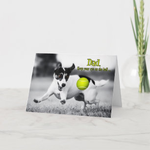 Funny Fetch JRT Dog Father's Day Card