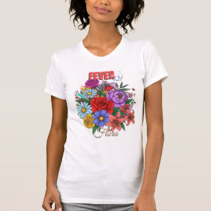 Funny "Fever Flora" Medical Flower Graphic Design T-Shirt