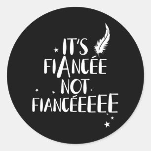 Funny Fiancée Engagement Bridal Proposal Wizard Wa Classic Round Sticker