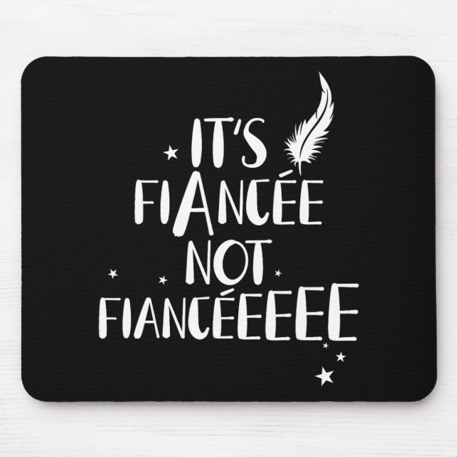 Funny Fiancée Engagement Bridal Proposal Wizard Wa Mouse Pad (Front)