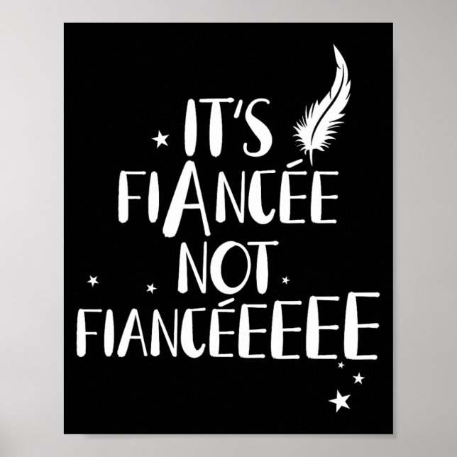 Funny Fiancée Engagement Bridal Proposal Wizard Wa Poster (Front)