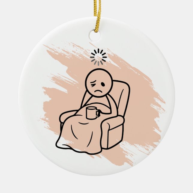 Funny Fibromyalgia Custom Buffering Ornament (Front)