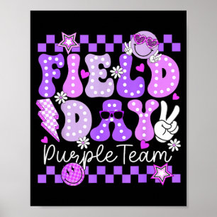 Funny Field Day Purple Team Field Trip Matching Poster