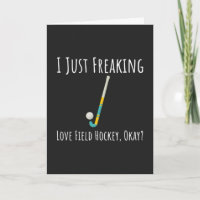 Funny Field Hockey Cards Team Player Sports