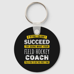 Funny Field Hockey Coach Thank You Gift Appreciati Key Ring