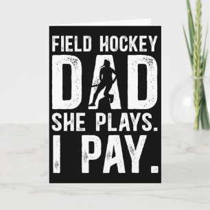 Funny Field Hockey Dad Of A Field Hockey Player Fa Card