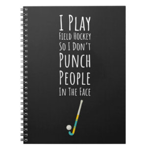 Funny Field Hockey Gifts For Her Player Girls Notebook