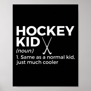 Funny Field Hockey Kid Definition Poster