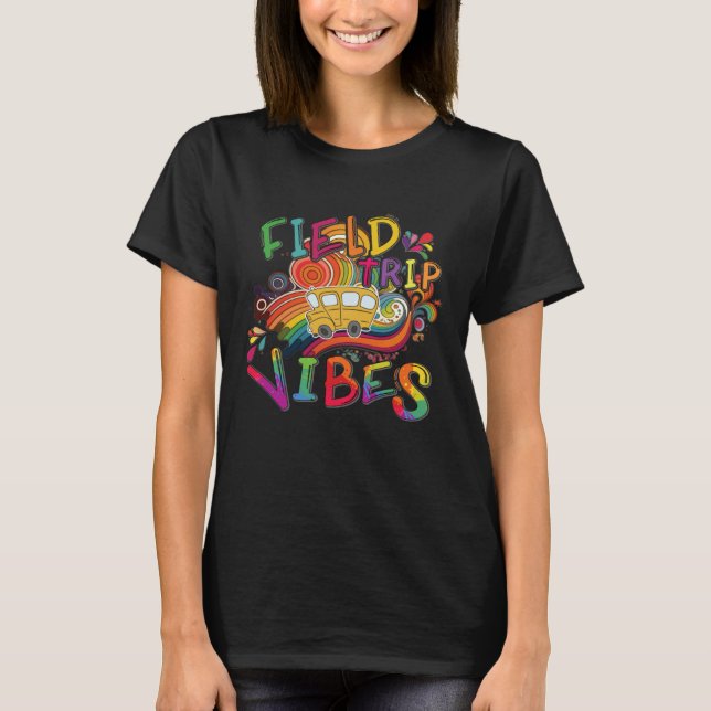 Funny Field Trip Vibes Field Day 2023 Boys Girls S T-Shirt (Front)