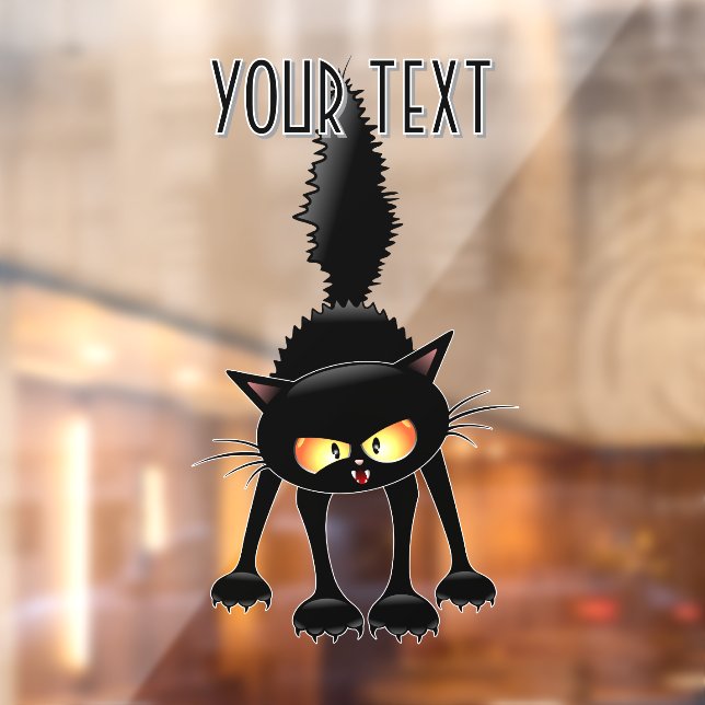 Funny Fierce Black Cat Cartoon  (Sheet 2)