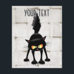 Funny Fierce Black Cat Cartoon  Flyer<br><div class="desc">Funny Fierce Black Cat Cartoon Character looking menacing. Original Vector Art Design © BluedarkArt TheChameleonArt.</div>