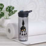 Funny Fierce Black Cat Cartoon  Water Bottle<br><div class="desc">Funny Fierce Black Cat Cartoon Character looking menacing. Original Vector Art Design © BluedarkArt TheChameleonArt.</div>