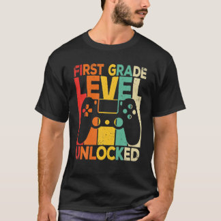 Funny Fifth Grade Level Unlocked First Day Back To T-Shirt