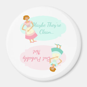 Funny Fifties Housewife Dishwasher Magnet