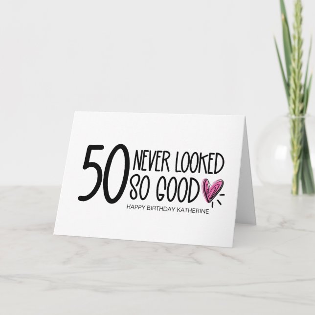 Funny Fifty Getting Old 50TH Birthday For Friend Card (Front)