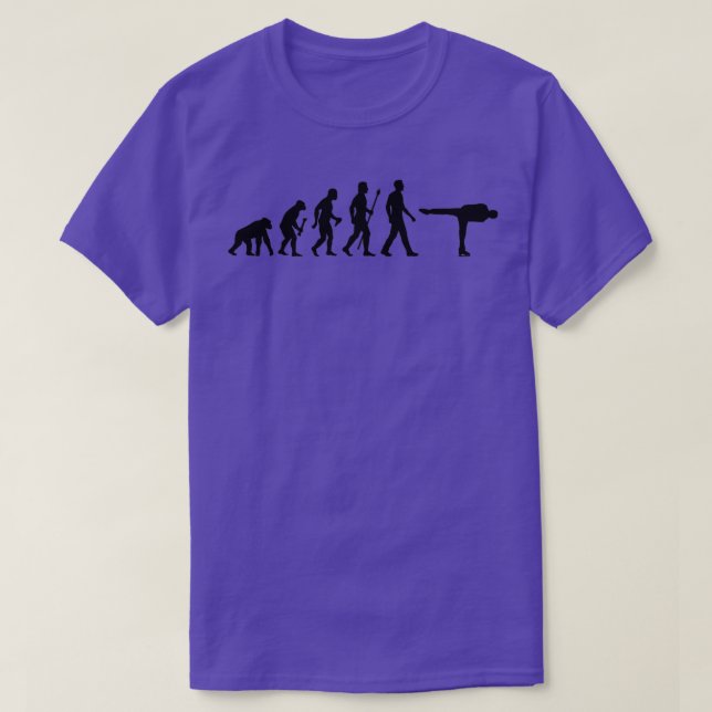 Funny Figure Skating Evolution T-Shirt (Design Front)