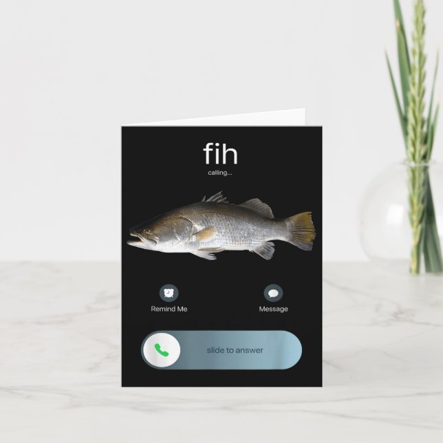 Funny Fih Calling, Fih Incoming Call Meme, Fih Fis Card (Front)