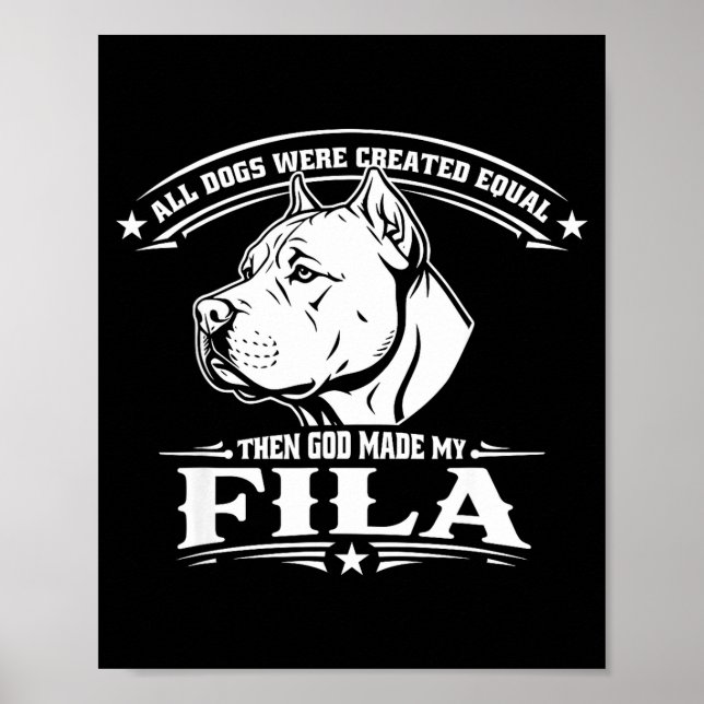 Funny fila dog  poster (Front)