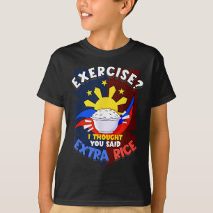 Funny Filipino Ez Merch Co Filipino Exercise I Tho T-Shirt
