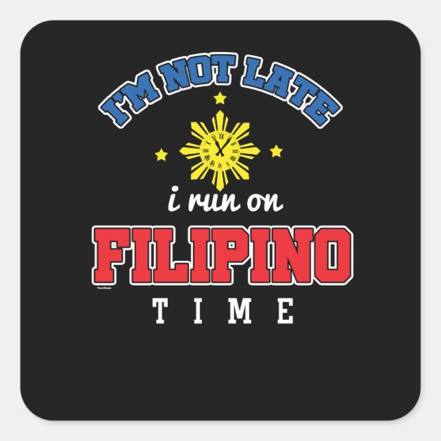 Funny Filipino Time Square Sticker (Front)