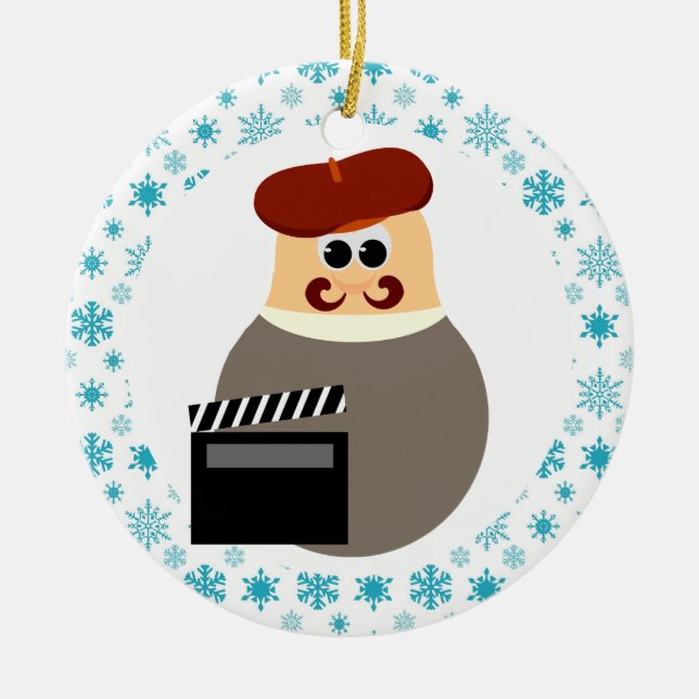 Funny Film Director Christmas Ornament Gift (Front)