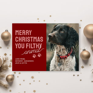 Funny Filthy Animal Pet Christmas Card