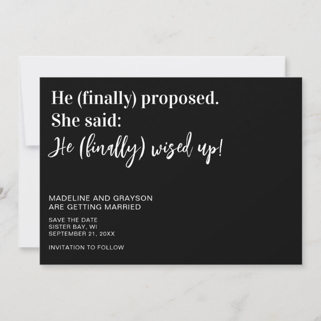 Funny Finally Wedding Save The Date (Front)
