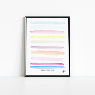 Funny Finance Office Art The Bottom Line Pastels Poster