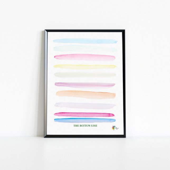 Funny Finance Office Art The Bottom Line Pastels Poster (Creator Uploaded)