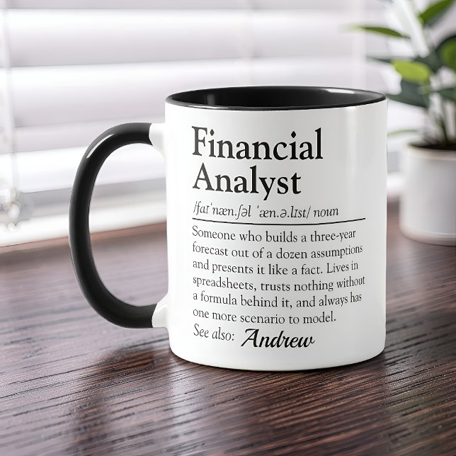 Funny Financial Analyst Dictionary Definition Mug (Creator Uploaded)