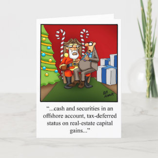 Funny Financial Christmas Humour card