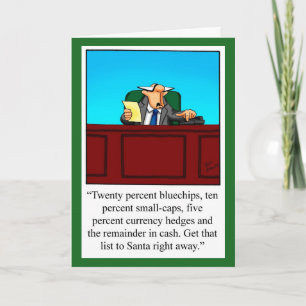 Funny Financial Humour Christmas Card "Spectickkes