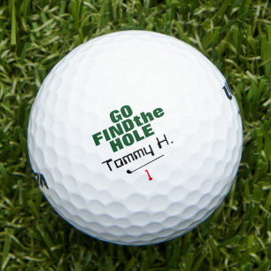 Funny Find the Hole Personalised Golf Balls