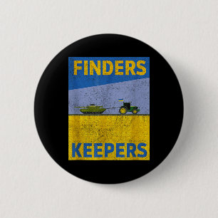 Funny Finders Keepers Ukraine Flag Power Support U 6 Cm Round Badge