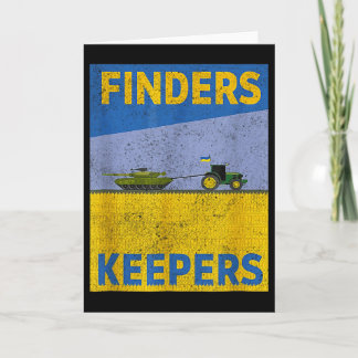 Funny Finders Keepers Ukraine Flag Power Support U Card