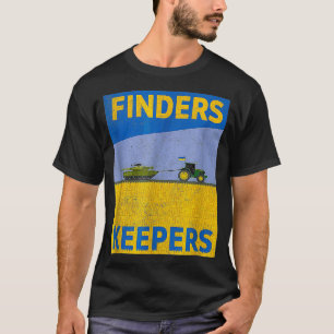 Funny Finders Keepers Ukraine Flag Power Support U T-Shirt