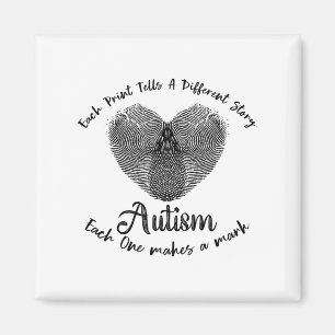 Funny Fingerprint Autism Each Print Tells A Differ Magnet