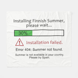 Funny Finnish Summer fleece blankets