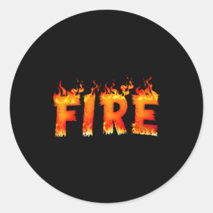 Funny Fire And Ice Costume Halloween 2024 Family M Classic Round Sticker