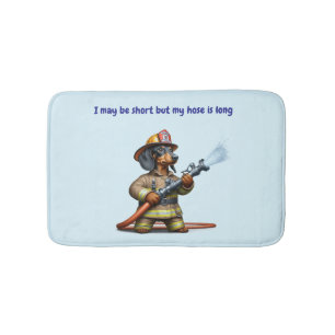 Funny Fire Fighter  Bath Mat