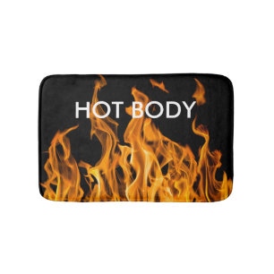 Funny Fire Flames Bath Mat