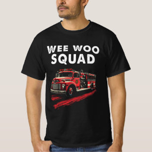 Funny Firefighter Art Fire Truck Fireman T-Shirt