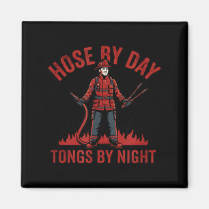 Funny Firefighter Bbq Grilling Humour Fire Rescue Magnet