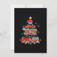 Funny Firefighter Fire Truck Christmas Tree Xmas