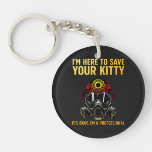 Funny Firefighter For Fireman Key Ring