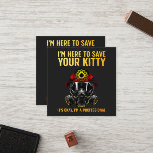 Funny Firefighter For Fireman Loyalty Card