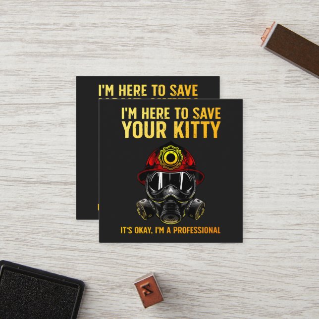 Funny Firefighter For Fireman Loyalty Card (Front/Back In Situ)