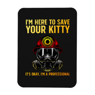 Funny Firefighter For Fireman Magnet