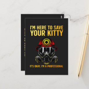 Funny Firefighter For Fireman Postcard